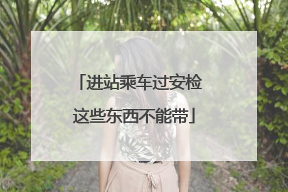 进站乘车过安检 这些东西不能带