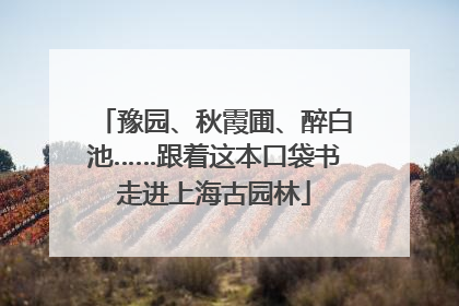 豫园、秋霞圃、醉白池……跟着这本口袋书走进上海古园林