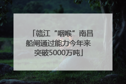 赣江“咽喉”南昌船闸通过能力今年来突破5000万吨