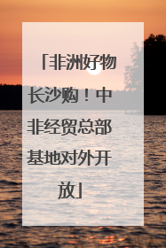 非洲好物长沙购！中非经贸总部基地对外开放