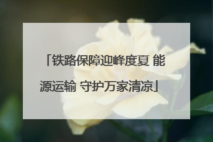 铁路保障迎峰度夏 能源运输 守护万家清凉