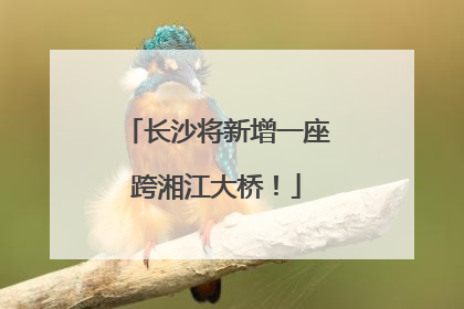 长沙将新增一座跨湘江大桥！