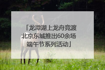 龙潭湖上龙舟竞渡 北京东城推出60余场端午节系列活动