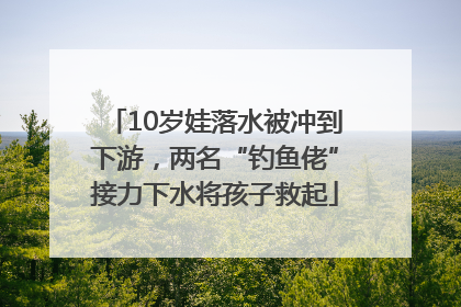 10岁娃落水被冲到下游，两名“钓鱼佬”接力下水将孩子救起