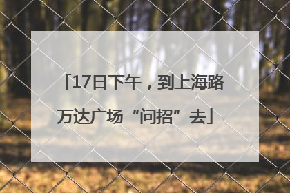 17日下午，到上海路万达广场“问招”去
