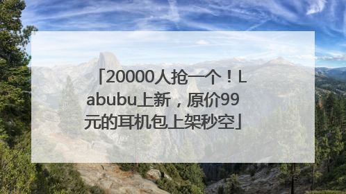 20000人抢一个！Labubu上新，原价99元的耳机包上架秒空