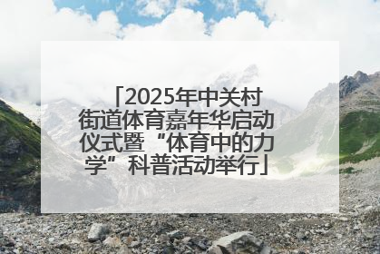 2025年中关村街道体育嘉年华启动仪式暨“体育中的力学”科普活动举行