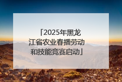 2025年黑龙江省农业春播劳动和技能竞赛启动