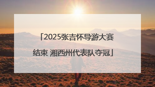 2025张吉怀导游大赛结束 湘西州代表队夺冠