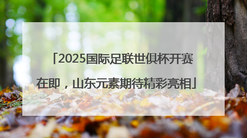 2025国际足联世俱杯开赛在即，山东元素期待精彩亮相