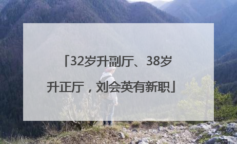 32岁升副厅、38岁升正厅,刘会英有新职